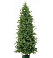 Χριστουγεννιάτικο Στενό Δέντρο Slim με Ξύλινο Κορμό (2.25m)