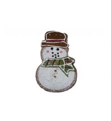 Χριστουγεννιάτικο Κρεμαστό Ζαχαρωτό Στολίδι Χιονάνθρωπος (15cm)
