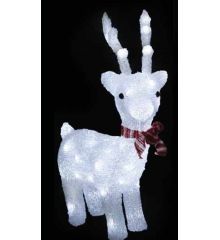 Χριστουγεννιάτικο Φωτιζόμενο Ακρυλικό Ελάφι 3D, με 100 LED (50cm)