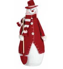 Χριστουγεννιάτικος Λούτρινος Χιονάνθρωπος - (52cm)