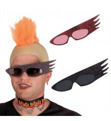 Αποκριάτικο Αξεσουάρ Γυαλιά Punk με Γκλίτερ (3 Χρώματα)