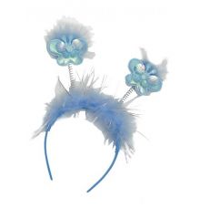 Αποκριάτικο Αξεσουάρ Στέκα Μαλλιών Γαλάζιο με Πεταλούδες