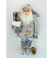 Χριστουγεννιάτικος Διακοσμητικός Άγιος Βασίλης με Κουκουνάρι και Δώρα (90cm)