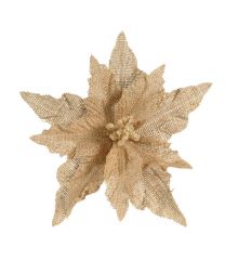 Χριστουγεννιάτικο Διακοσμητικό Λουλούδι Καφέ ΛΙνάτσα (25cm)