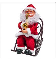 Άγιος Βασίλης Παίζει Σαξόφωνο σε Κουνιστή Καρέκλα με Ήχο (24cm)