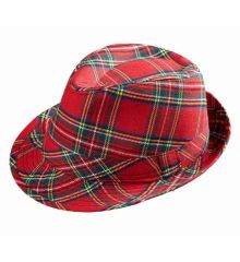 Αποκριάτικο Αξεσουάρ Κόκκινο Καρό Σκοτσέζικο Καπέλο