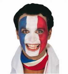 Αποκριάτικο Αξεσουάρ Μακιγιάζ Οπαδού Tricolor (Άσπρο, Κόκκινο, Μπλε)