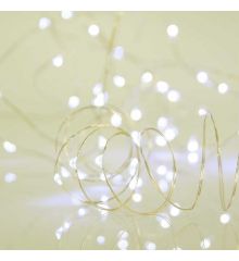 100 Λαμπάκια LED Copper σε Σειρά - Λευκό Θερμό Φως