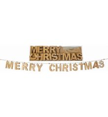 Χριστουγεννιάτικα Κρεμαστά Ξύλινα Γράμματα "Merry Christmas" Πολύχρωμα (80εκ)
