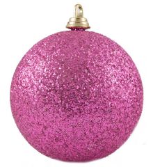 Χριστουγεννιάτικη Μπάλα Δέντρου Ροζ - 10 εκ.
