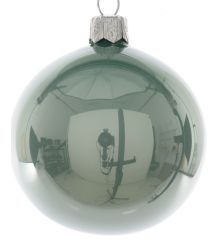 Χριστουγεννιάτικη Γυάλινη Μπάλα Δέντρου Τιρκουάζ - 8cm