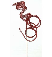 Χριστουγεννιάτικο Διακοσμητικό Στριφτό Κλαδί Κόκκινο (58cm)