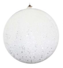 Χριστουγεννιάτικα Λευκά Κρεμαστά Στολίδια - Σετ 4 τεμ. (10cm)