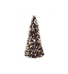 Χριστουγεννιάτικο Πλαστικό Μωβ  Διακοσμητικό Δεντράκι TINSEL, 31cm