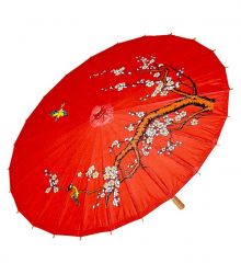 Αποκριάτικο Αξεσουάρ Κινέζικη Ομπρέλα με Ξύλινη Λαβή