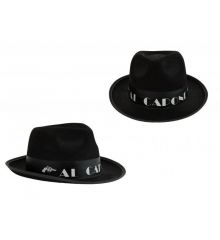 Αποκριάτικο Μαύρο Καπέλο με Κορδέλα AL CAPONE