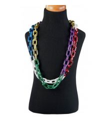 Αποκριάτικο Αξεσουάρ Πολύχρωμη Αλυσίδα για το Λαιμό