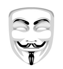 Αποκριάτικο Αξεσουάρ Χάρτινη Μάσκα Anonymous
