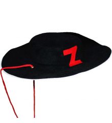 Αποκριάτικο Αξεσουάρ Καπέλο Ζορό με Κόκκινο Ζ και Κορδόνι