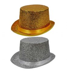 Αποκριάτικο Αξεσουάρ Γυαλιστερό Καπέλο με Κορδέλα (2 χρώματα)