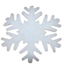 Χριστουγεννιάτικες Λευκές Χιονονιφάδες Οροφής από Συνθετικό Βαμβάκι, 17cm (Σετ 2 τεμ)