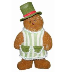 Χριστουγεννιάτικο Διακοσμητικό Επιτραπέζιο Ζαχαρωτό Ανθρωπάκι με Πράσινο Καπέλο (40cm)