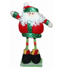 Χριστουγεννιάτικος Λούτρινος Διακοσμητικός Άγιος Βασίλης Πολύχρωμος (20cm)
