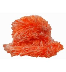 Αποκριάτικο Αξεσουάρ Πορτοκαλί Καπέλο Γούνινο