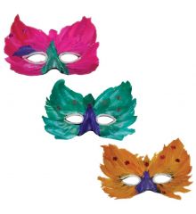 Αποκριάτικο Αξεσουάρ Μάσκα Ματιών με Φτερά (3 Χρώματα)