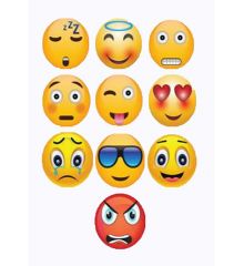 Αποκριάτικο Αξεσουάρ Χάρτινη Μάσκα Emoticons