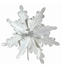 Χριστουγεννιάτικο Λουλούδι Λευκό (25cm)