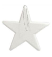 Χριστουγεννιάτικο Κρεμαστό Διακοσμητικό Λευκό Αστέρι Οροφής (25cm)