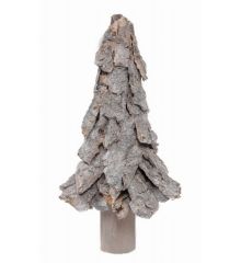 Χριστουγεννιάτικο Ξύλινο Διακοσμητικό Δεντράκι με Κομμάτια Ξύλου Καφέ (44cm)