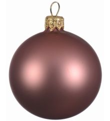 Χριστουγεννιάτικη Γυάλινη Μπάλα Ροζ, Ματ (10cm)