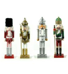 Χριστουγεννιάτικοι Διακοσμητικοί Ξύλινοι Καρυοθραύστες, σε 4 Σχέδια (38cm)