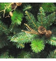 Χριστουγεννιάτικο Στενό Δέντρο MICHIGAN με Κουκουνάρια (2,1m)