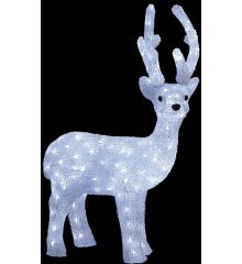 Χριστουγεννιάτικο Φωτιζόμενο Ακρυλικό Ελάφι 3D, με 180 LED (75cm)