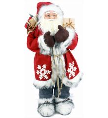 Χριστουγεννιάτικος Διακοσμητικός Πλαστικός Άγιος Βασίλης με Δώρα Κόκκινος (60cm)