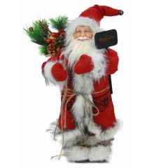 Χριστουγεννιάτικος Διακοσμητικός Πλαστικός Άγιος Βασίλης "Merry Christmas" Κόκκινος (30cm)