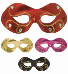 Αποκριάτικο Αξεσουάρ Μάσκα Ματιών με Διαμαντάκια (4 χρώματα)