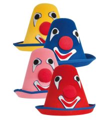 Αποκριάτικο Αξεσουάρ Καπέλο Ψηλό με Κλόουν (4 Χρώματα)