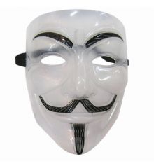 Αποκριάτικο Αξεσουάρ Διάφανη Πλαστική Μάσκα Anonymous
