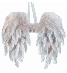 Χριστουγεννιάτικα Φτερά Αγγέλου Οροφής, Λευκό (40cm)