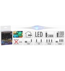 100 Πολύχρωμα Φωτάκια LED Copper Μπαταρίας (5m)