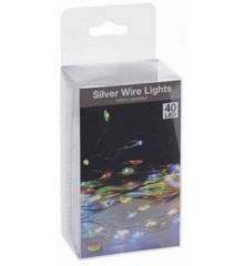 40 Πολύχρωμα Φωτάκια LED Copper Μπαταρίας (2m)