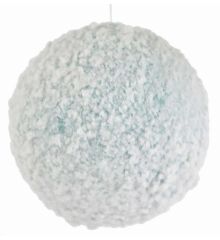 Χριστουγεννιάτικη Μπάλα Χιονισμένη, Γαλάζια (10cm)