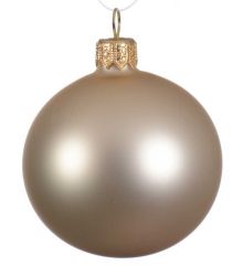 Χριστουγεννιάτικη Μπάλα Γυάλινη Σαμπανιζέ, Ματ (8cm)