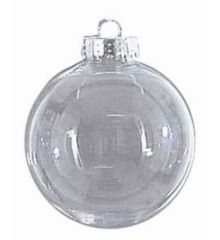 Χριστουγεννιάτικη Μπάλα Διάφανη (8cm)