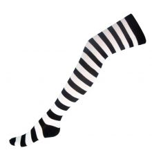 Αποκριάτικο Αξεσουάρ Κάλτσες Ριγέ Βαμβακερές Μαύρο - Λευκό