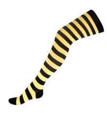 Αποκριάτικο Αξεσουάρ Κάλτσες Ριγέ Βαμβακερές Κίτρινο - Μαύρο